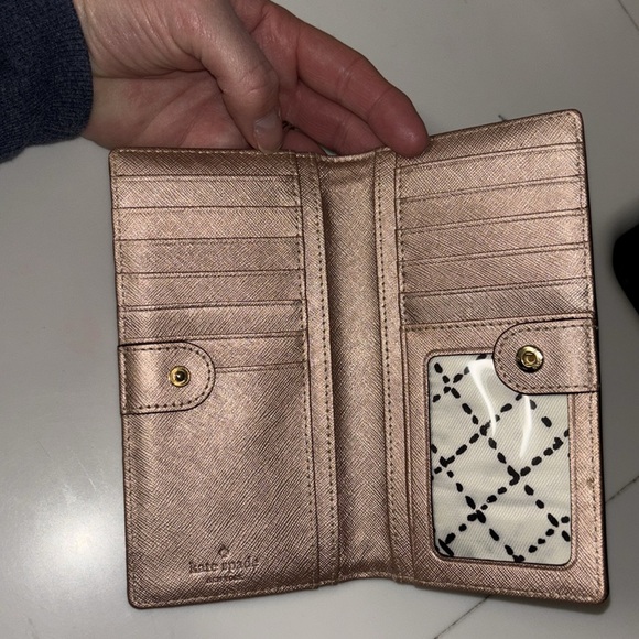 Kate Spade Metallic Rose Gold Wallet - Picture 4 of 10